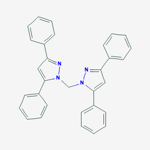 molecular formula C31H24N4 B493753 1-[(3,5-diphenyl-1H-pyrazol-1-yl)methyl]-3,5-diphenyl-1H-pyrazole 