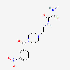 molecular formula C16H21N5O5 B4937531 N-methyl-N'-{2-[4-(3-nitrobenzoyl)-1-piperazinyl]ethyl}ethanediamide CAS No. 5857-46-5
