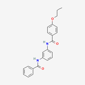 molecular formula C23H22N2O3 B4937543 N-[3-(benzoylamino)phenyl]-4-propoxybenzamide 