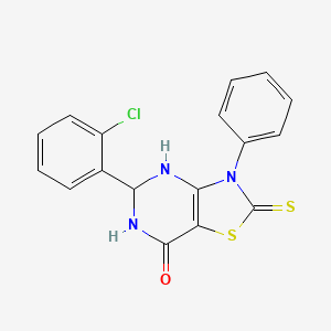 molecular formula C17H12ClN3OS2 B4937556 5-(2-chlorophenyl)-3-phenyl-2-thioxo-2,3,5,6-tetrahydro[1,3]thiazolo[4,5-d]pyrimidin-7(4H)-one CAS No. 312286-44-5