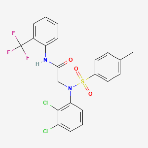 molecular formula C22H17Cl2F3N2O3S B4937570 N~2~-(2,3-dichlorophenyl)-N~2~-[(4-methylphenyl)sulfonyl]-N~1~-[2-(trifluoromethyl)phenyl]glycinamide 