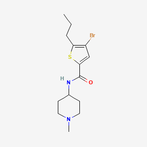 molecular formula C14H21BrN2OS B4937586 4-bromo-N-(1-methyl-4-piperidinyl)-5-propyl-2-thiophenecarboxamide 