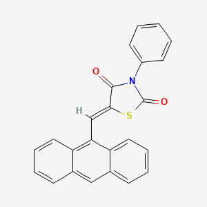 molecular formula C24H15NO2S B4937614 5-(9-anthrylmethylene)-3-phenyl-1,3-thiazolidine-2,4-dione 