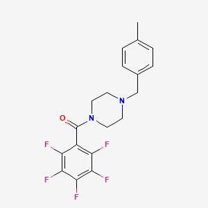 molecular formula C19H17F5N2O B4937617 1-(4-methylbenzyl)-4-(pentafluorobenzoyl)piperazine 
