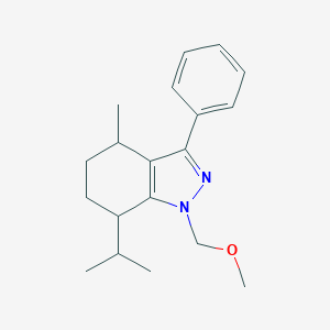 molecular formula C19H26N2O B493769 7-isopropyl-1-(methoxymethyl)-4-methyl-3-phenyl-4,5,6,7-tetrahydro-1H-indazole 