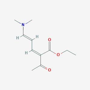 molecular formula C11H17NO3 B4937692 ethyl 2-acetyl-5-(dimethylamino)-2,4-pentadienoate 