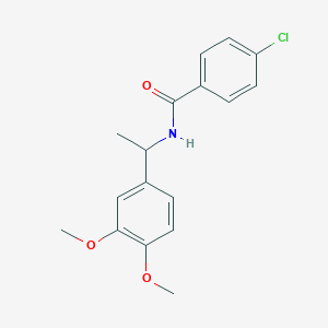 molecular formula C17H18ClNO3 B4937704 4-chloro-N-[1-(3,4-dimethoxyphenyl)ethyl]benzamide 