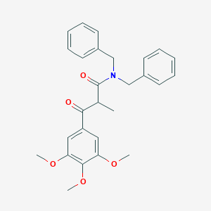 N,N-dibenzyl-2-methyl-3-oxo-3-(3,4,5-trimethoxyphenyl)propanamide