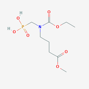 molecular formula C9H18NO7P B4937750 {[(ethoxycarbonyl)(4-methoxy-4-oxobutyl)amino]methyl}phosphonic acid 