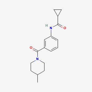 molecular formula C17H22N2O2 B4937755 N-{3-[(4-methyl-1-piperidinyl)carbonyl]phenyl}cyclopropanecarboxamide 