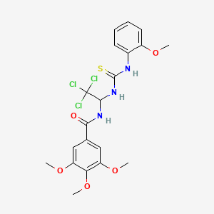 molecular formula C20H22Cl3N3O5S B4937764 3,4,5-trimethoxy-N-[2,2,2-trichloro-1-({[(2-methoxyphenyl)amino]carbonothioyl}amino)ethyl]benzamide CAS No. 303062-56-8