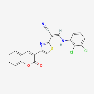 molecular formula C21H11Cl2N3O2S B4937771 3-[(2,3-dichlorophenyl)amino]-2-[4-(2-oxo-2H-chromen-3-yl)-1,3-thiazol-2-yl]acrylonitrile CAS No. 5812-15-7