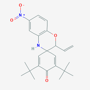molecular formula C23H28N2O4 B4937784 3',5'-di-tert-butyl-6-nitro-2-vinyl-4H,4'H-spiro[1,4-benzoxazine-3,1'-cyclohexa[2,5]dien]-4'-one 