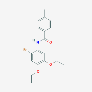 molecular formula C18H20BrNO3 B493782 N-(2-bromo-4,5-diethoxyphenyl)-4-methylbenzamide 