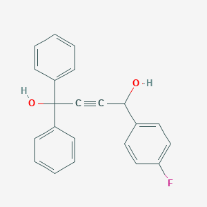 molecular formula C22H17FO2 B4937835 4-(4-fluorophenyl)-1,1-diphenyl-2-butyne-1,4-diol 