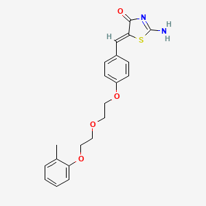 molecular formula C21H22N2O4S B4937854 2-imino-5-(4-{2-[2-(2-methylphenoxy)ethoxy]ethoxy}benzylidene)-1,3-thiazolidin-4-one 