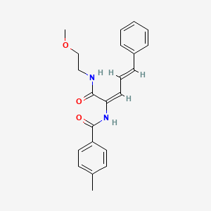 molecular formula C22H24N2O3 B4937858 N-(1-{[(2-methoxyethyl)amino]carbonyl}-4-phenyl-1,3-butadien-1-yl)-4-methylbenzamide 