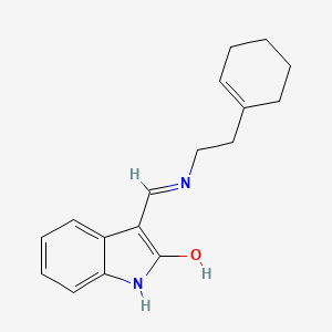 molecular formula C17H20N2O B4937869 3-({[2-(1-cyclohexen-1-yl)ethyl]amino}methylene)-1,3-dihydro-2H-indol-2-one 