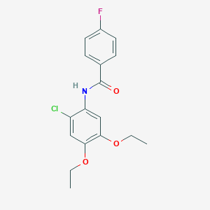 molecular formula C17H17ClFNO3 B493787 N-(2-chloro-4,5-diethoxyphenyl)-4-fluorobenzamide 
