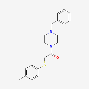 molecular formula C20H24N2OS B4937885 1-benzyl-4-{[(4-methylphenyl)thio]acetyl}piperazine 