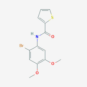 molecular formula C13H12BrNO3S B493790 N-(2-bromo-4,5-dimethoxyphenyl)thiophene-2-carboxamide 