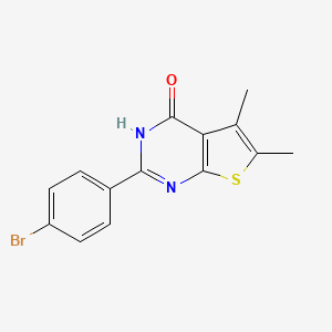 molecular formula C14H11BrN2OS B4937902 2-(4-bromophenyl)-5,6-dimethylthieno[2,3-d]pyrimidin-4(3H)-one 