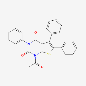 molecular formula C26H18N2O3S B4937905 1-acetyl-3,5,6-triphenylthieno[2,3-d]pyrimidine-2,4(1H,3H)-dione 