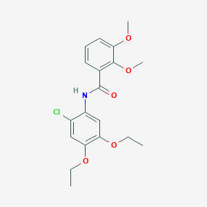 molecular formula C19H22ClNO5 B493792 N-(2-chloro-4,5-diethoxyphenyl)-2,3-dimethoxybenzamide 