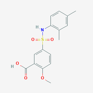 molecular formula C16H17NO5S B4937936 5-{[(2,4-dimethylphenyl)amino]sulfonyl}-2-methoxybenzoic acid 