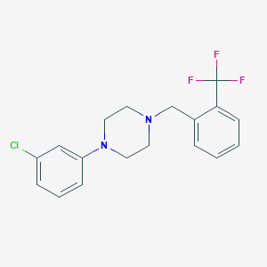 molecular formula C18H18ClF3N2 B4937954 1-(3-chlorophenyl)-4-[2-(trifluoromethyl)benzyl]piperazine 