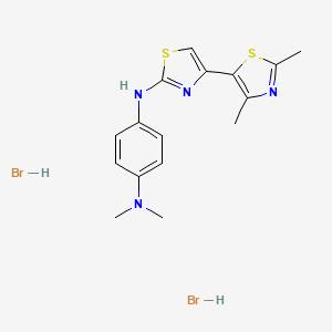 molecular formula C16H20Br2N4S2 B4937963 N'-(2',4'-dimethyl-4,5'-bi-1,3-thiazol-2-yl)-N,N-dimethyl-1,4-benzenediamine dihydrobromide 