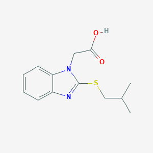 molecular formula C13H16N2O2S B493799 (2-Isobutylsulfanyl-benzoimidazol-1-yl)-acetic acid CAS No. 326019-70-9
