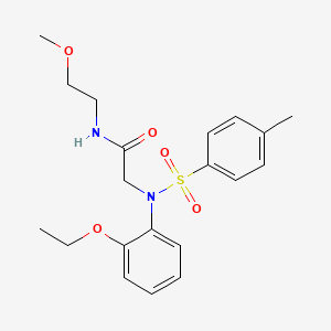 molecular formula C20H26N2O5S B4938002 N~2~-(2-ethoxyphenyl)-N~1~-(2-methoxyethyl)-N~2~-[(4-methylphenyl)sulfonyl]glycinamide 