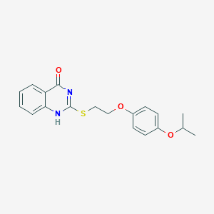 molecular formula C19H20N2O3S B493801 2-[2-(4-propan-2-yloxyphenoxy)ethylsulfanyl]-1H-quinazolin-4-one 