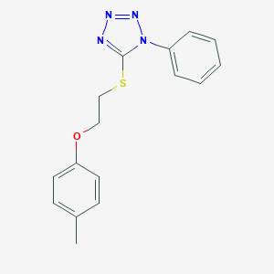 molecular formula C16H16N4OS B493803 5-[2-(4-Methylphenoxy)ethylsulfanyl]-1-phenyltetrazole CAS No. 5680-29-5