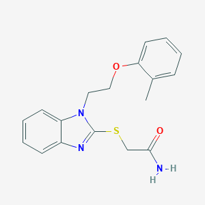 2-({1-[2-(2-methylphenoxy)ethyl]-1H-benzimidazol-2-yl}sulfanyl)acetamide