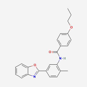 molecular formula C24H22N2O3 B4938046 N-[5-(1,3-benzoxazol-2-yl)-2-methylphenyl]-4-propoxybenzamide 