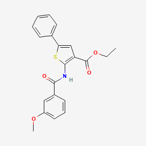 molecular formula C21H19NO4S B4938063 ethyl 2-[(3-methoxybenzoyl)amino]-5-phenyl-3-thiophenecarboxylate 