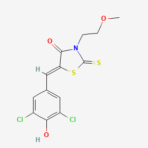 molecular formula C13H11Cl2NO3S2 B4938072 5-(3,5-dichloro-4-hydroxybenzylidene)-3-(2-methoxyethyl)-2-thioxo-1,3-thiazolidin-4-one 