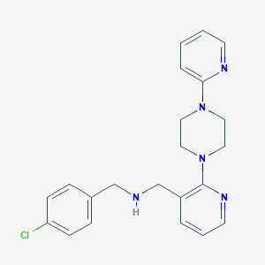 molecular formula C22H24ClN5 B4938088 (4-chlorobenzyl)({2-[4-(2-pyridinyl)-1-piperazinyl]-3-pyridinyl}methyl)amine 
