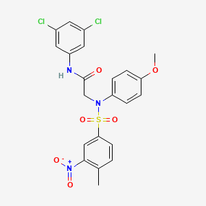 molecular formula C22H19Cl2N3O6S B4938098 N~1~-(3,5-dichlorophenyl)-N~2~-(4-methoxyphenyl)-N~2~-[(4-methyl-3-nitrophenyl)sulfonyl]glycinamide 