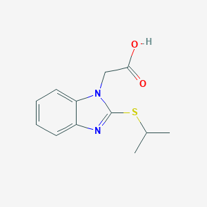 molecular formula C12H14N2O2S B493810 [2-(异丙基硫烷基)-1H-苯并咪唑-1-基]乙酸 CAS No. 313241-15-5