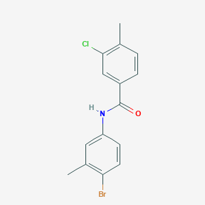 molecular formula C15H13BrClNO B4938103 N-(4-bromo-3-methylphenyl)-3-chloro-4-methylbenzamide 