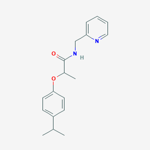 molecular formula C18H22N2O2 B4938106 2-(4-isopropylphenoxy)-N-(2-pyridinylmethyl)propanamide 