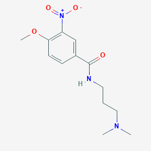 molecular formula C13H19N3O4 B4938107 N-[3-(dimethylamino)propyl]-4-methoxy-3-nitrobenzamide 