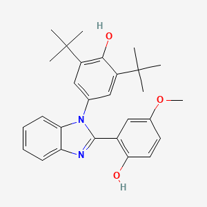 molecular formula C28H32N2O3 B4938123 2,6-di-tert-butyl-4-[2-(2-hydroxy-5-methoxyphenyl)-1H-benzimidazol-1-yl]phenol 