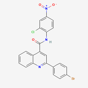 molecular formula C22H13BrClN3O3 B4938124 2-(4-bromophenyl)-N-(2-chloro-4-nitrophenyl)-4-quinolinecarboxamide 