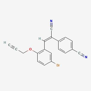 molecular formula C19H11BrN2O B4938130 4-{2-[5-bromo-2-(2-propyn-1-yloxy)phenyl]-1-cyanovinyl}benzonitrile 