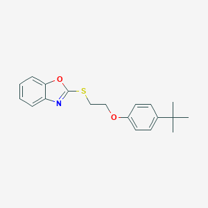 molecular formula C19H21NO2S B493814 2-(1,3-Benzoxazol-2-ylsulfanyl)ethyl 4-tert-butylphenyl ether 