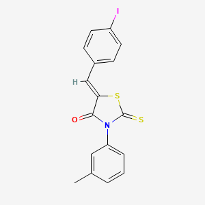 molecular formula C17H12INOS2 B4938140 5-(4-iodobenzylidene)-3-(3-methylphenyl)-2-thioxo-1,3-thiazolidin-4-one 